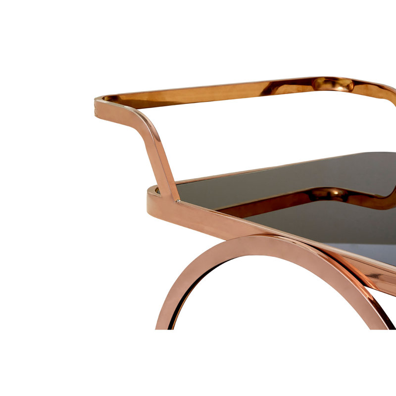 Geismar Metal Bar Cart, Rose Gold
