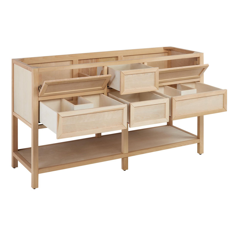 60" Robertson Double Bathroom Vanity - Cabinet Only in , Unfinished