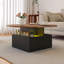 Solid Round Coffee Table with Two Drawers-361230759