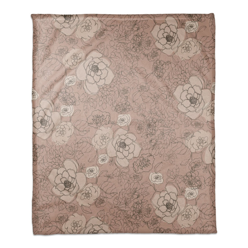 Jeté en molleton, Rose