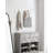 Modern Wall Mounted Coat Rack With 8 Storage Hooks,White,Rectangular Design
