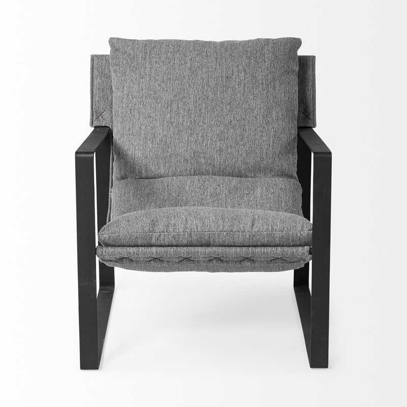 Upholstered Armchair, Gray