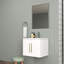 Meuble-lavabo mural avec lavabo en céramique