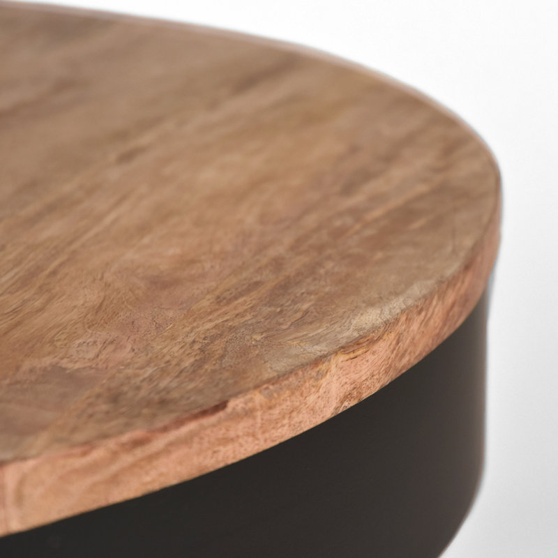 Greenberg Three Leg Coffee Table, Black, H43 x L80 x W80cm
