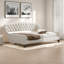 Lit de jour moderne avec bouton capitonné et pieds solides-609136788