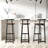 Bar Stool Set Of 3 Counter Height Barstools With Back Armless Dining Chairs For Kitchen Island (Black & Walnut Brown)-1051284541
