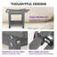 Tabouret de douche d'une capacité de 400 lb avec tablette et poignée, siège de salle de bain imperméable avec pieds antidérapants, banc utilitaire intérieur / extérieur facile à assembler pour adultes, gris-640445349-640445359