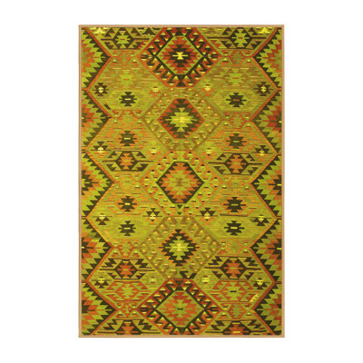 Tapis contemporains jaunes lavables à la machine 851