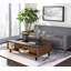 Table basse avec plateau en noyer et finition noire Avala