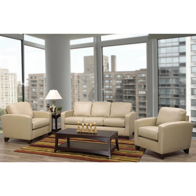 Wednesbury 3 Piece Leather Match Living Room Set by Wildon Home