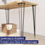 Pieds de table massifs en épingle à cheveux 28 po, pieds de table en métal robustes à 3 tiges de 1/2 po de diamètre, capacité de charge de 880 lb, ensemble de 4 projets de bricolage pour tables basses, bureau, tables de salle à manger, banc-114863609