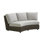 Cypress Point Ocean Terrace 85'' Wide Outdoor Wicker Curved Patio Sofa with Sunbrella Cushions