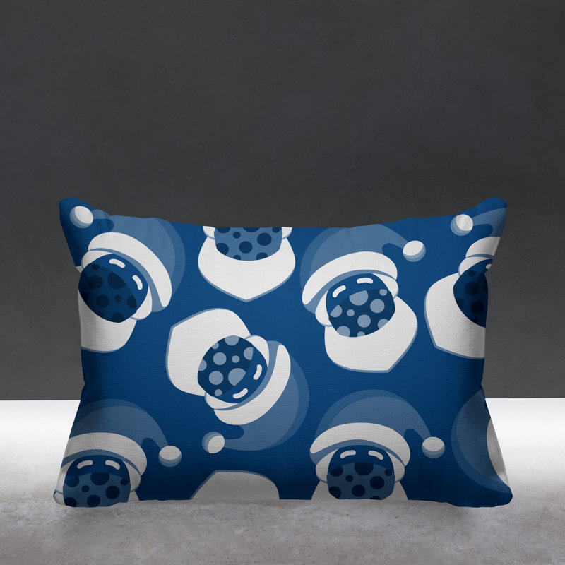 Santa Claus Indoor/Outdoor Throw Pillow, Cerulean