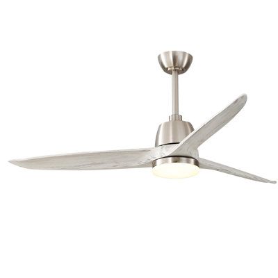 Lumière de ventilateur de plafond de 56 pouces avec ventilateur de plafond de chambre à coucher à moteur à économie d'énergie à distance et à 6 vitesses