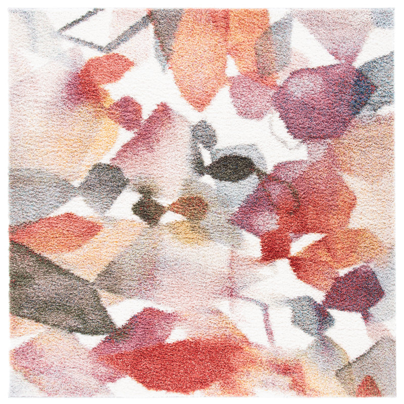 Tapis abstrait Aratrika Performance, Carré 6 pi 7 po