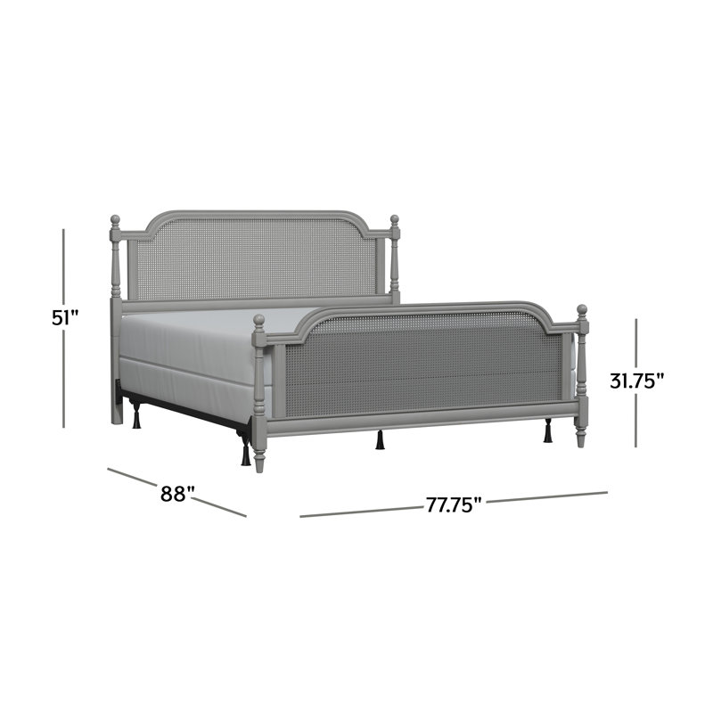 Lit standard Les deux, Grand, Gris