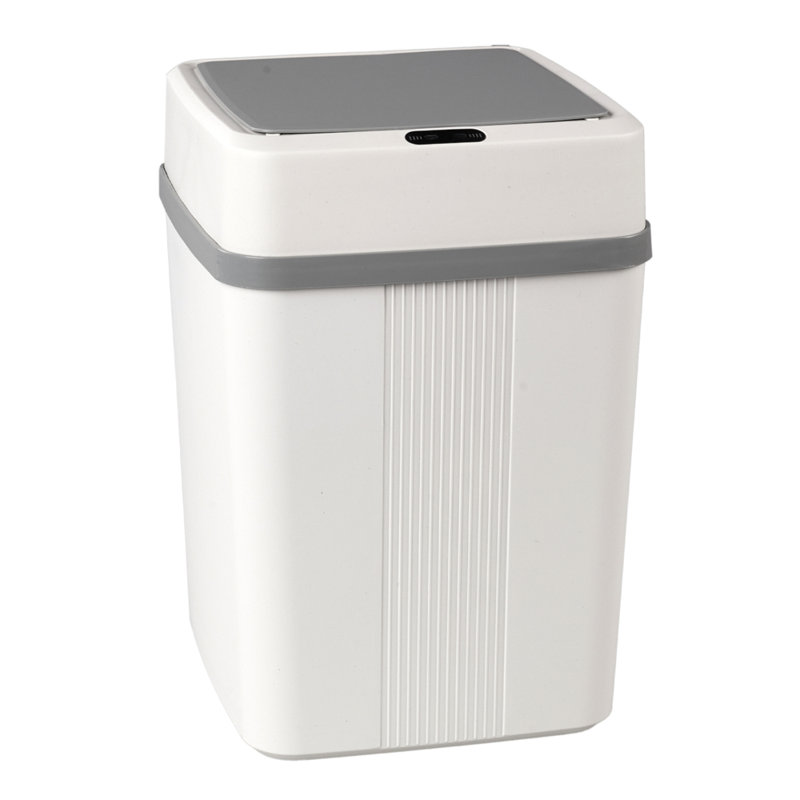 PP Motion Sensor Waste Bin - 12L, Whitee
