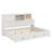 Wooden Daybed With 3 Storage Drawers, Upper Soft Board, Shelf, And A Set Of Sockets And USB Ports-402936640