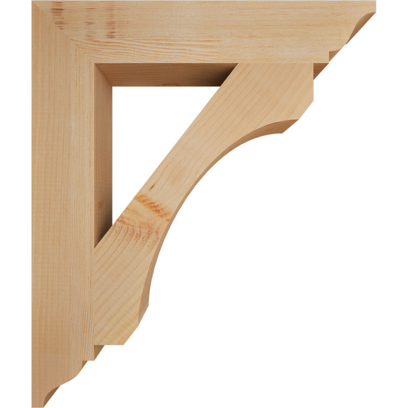 Support en bois rustique traditionnel BKTLEC01, Douglas (lisse), H 26 po x l 3,5 po x P 22 po