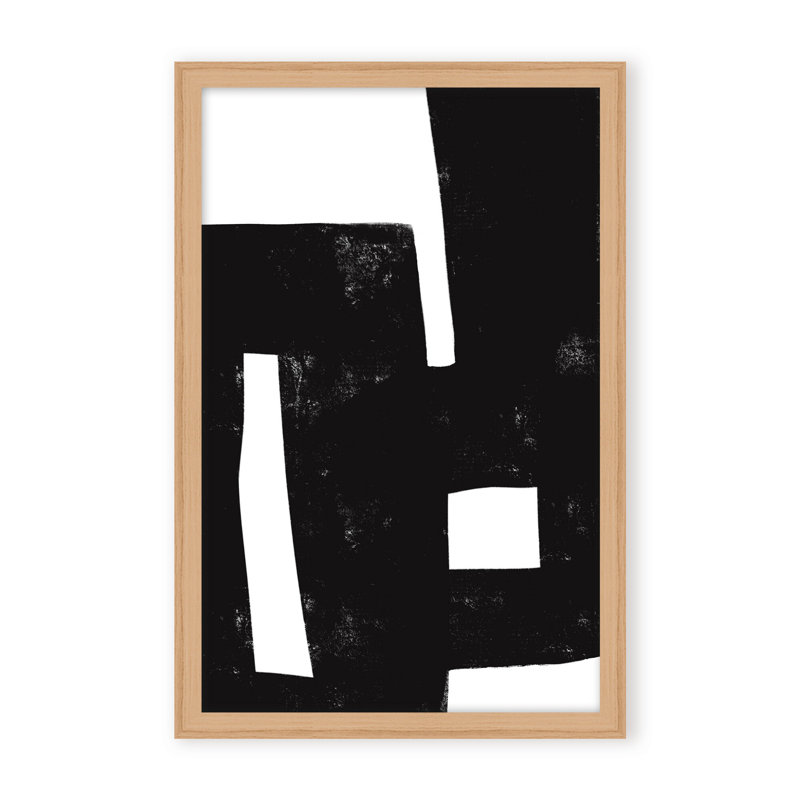 Abstract I Was Never There by  - Picture Frame Painting on Paper, 36" H x 24" W x 1.125" D, Framed Print, Black