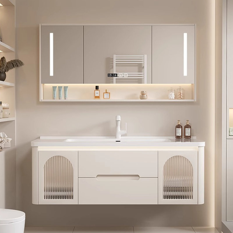 Cream style luxury bathroom cabinet