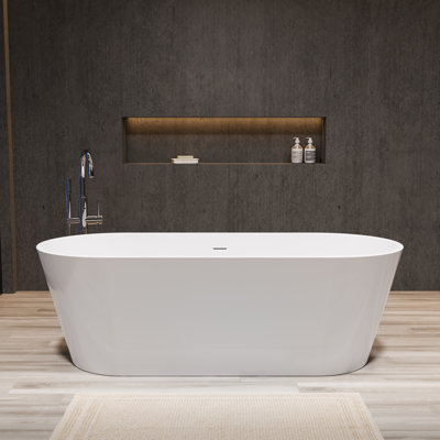 Baignoire de trempage autoportante en acrylique 67 po. X 28 po.