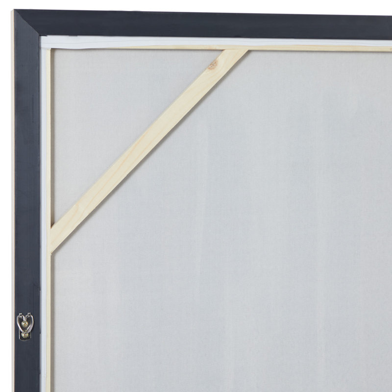 XL Gray and Gold Abstract Canvas Wall Art with Metal Frame