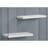 Bookshelf, Bookcase, Etagere, 5 Tier, 60"H, Office, Bedroom, Glossy White Laminate, Clear Tempered Glass, Contemporary, Modern