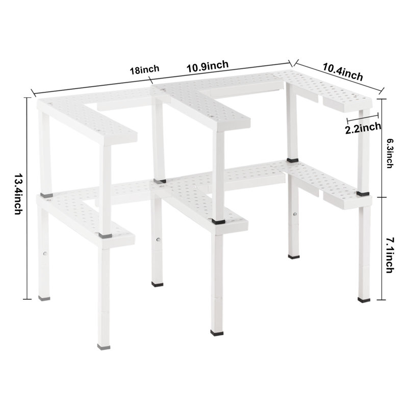 Freestanding Spice Rack with Adjustable Racks
