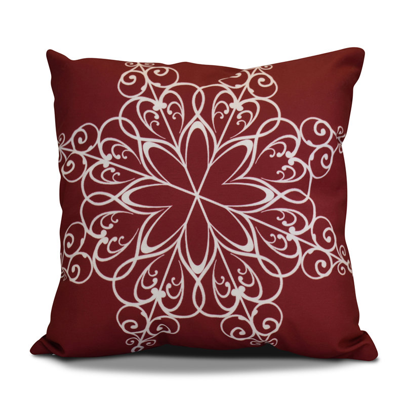 Housse de coussin décoratif de fêtes et insertion, 20 po x 20 po, Canneberge