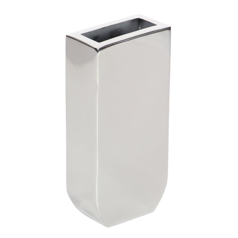 Vase de table en acier inoxydable Coldfield, H 9 po x l 4 po x P 2 po