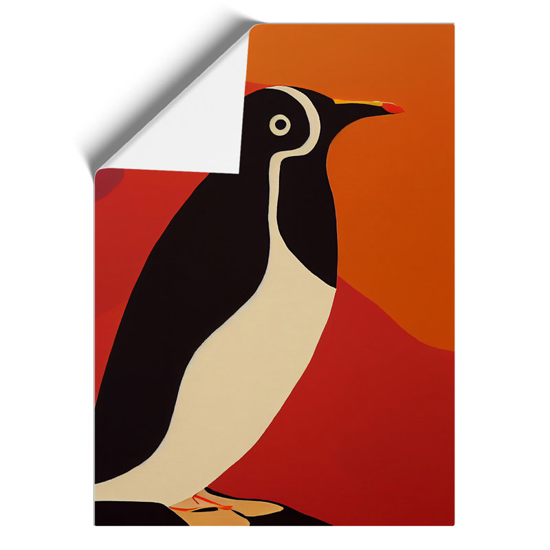 Penguin Abstract No.2 - Wall Art, Paper, 29.7cm H x 21cm W, No Matte