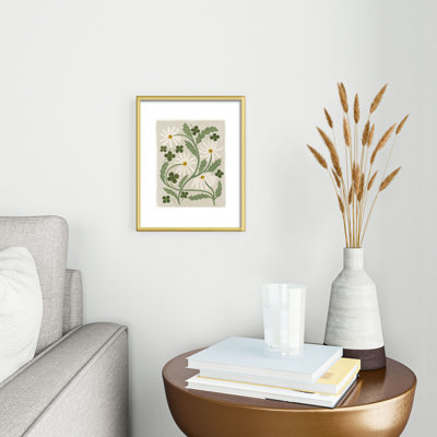 «Megan Galante Clover Daisy», reproduction d'art encadrée en métal