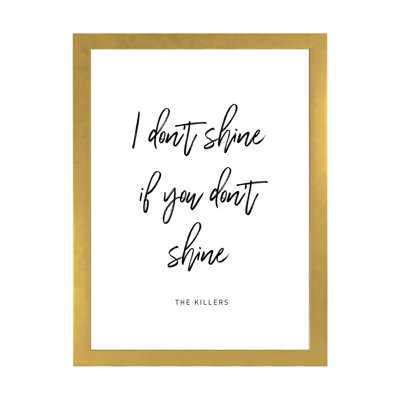 "Shine Killers", reproduction d’art textuel