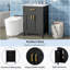 24"Bathroom Vanity Combo with Ceramic sink, Luxurious Space-Saving Vanity - W24"*D18"*H34"inch, 2 Soft Close Doors