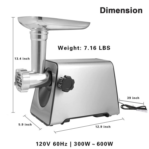 DreamDwell Home 9 in 1 Electric Meat Grinder Electric Slicer