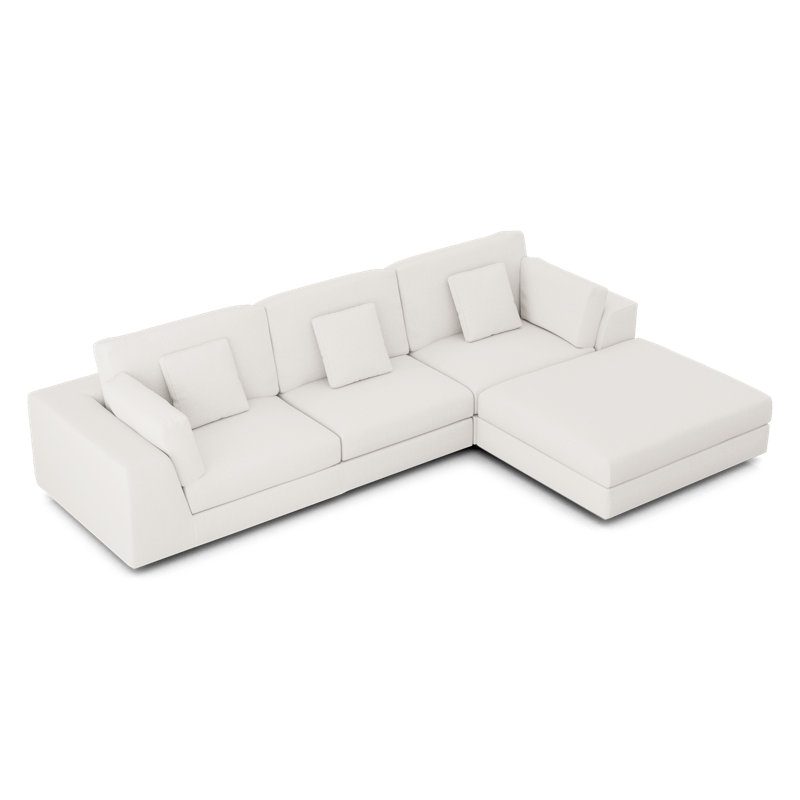 Ensemble de canapé modulaire Perry 06, Tissu craie