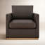 Bobbi Genuine Leather Swivel Armchair-125493123