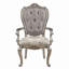 Chaise avec accoudoirs en velours capitonné Hristina