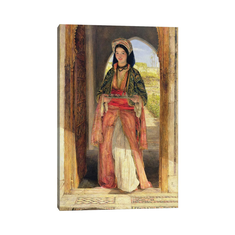 The Coffee Bearer, 1857 by John Frederick Lewis - Wrapped Canvas Print, 101.6 cm H x 66.04 cm W x 3.175 cm D
