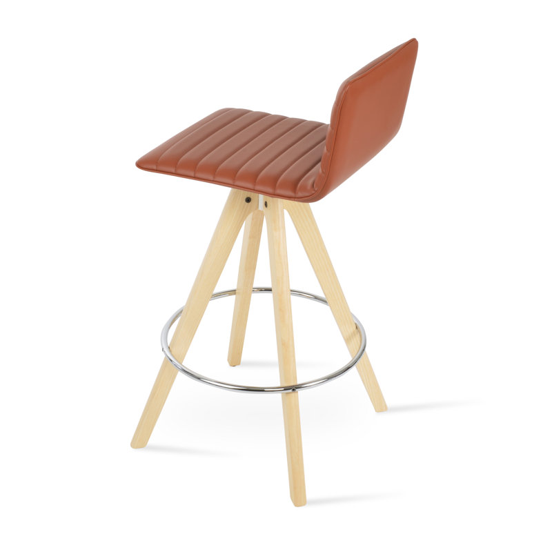 Tabouret de bar et de comptoir Corona Pyramid, Tabouret de bar (siège d'une hauteur de 28 po), Naturel, Cannelle