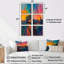 Coucher de soleil sur un stade de baseball - Stades, ensemble de 6 reproductions d'art mural-1992691310-1992691311