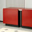 Meuble télé rouge simple et tendance