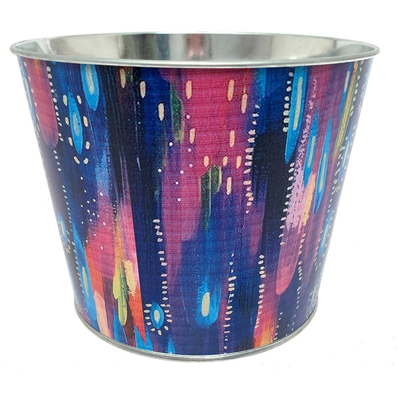 Pot à fleurs en métal Electralite, H 5 po x l 6,5 po x P 6,5 po
