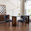 Ensemble de 2 chaises de salle à manger de style moderne Mid-Century rembourrées en lin-1159308444