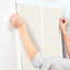 Papier peint rayé en tissu crème Linette-1790823723