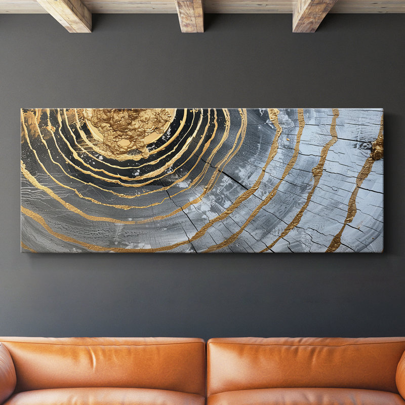 Abstract Series 3 #XVI-Wide Gallery Wrapped Canvas, 12" H x 30" W
