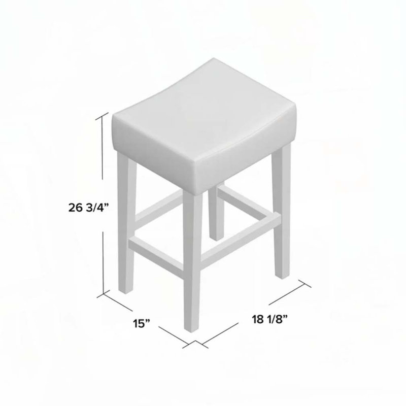 Tabouret de bar sans dossier à hauteur de comptoir, Brun