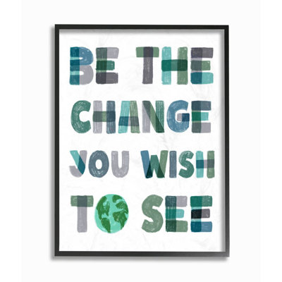 " Be The Change Pastel Letters Kids Inspirational Word Design " by Daphne Polselli