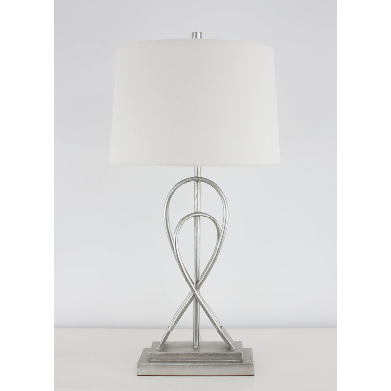 Panama Table Lamp, Silver Leaf